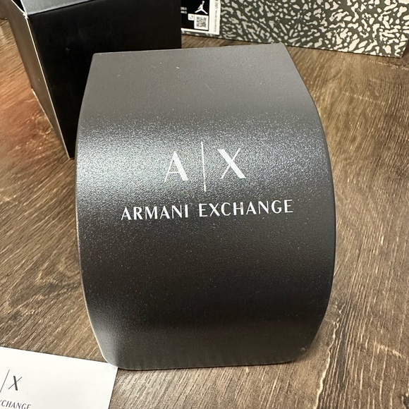 Armani AX Exchange Whitman Black Dial Black Leather Men's Watch - Picture 5 of 7